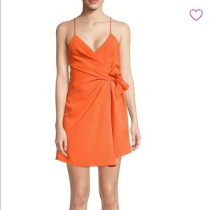 Alice & Olivia Katie Tie Wrap Mini Dress